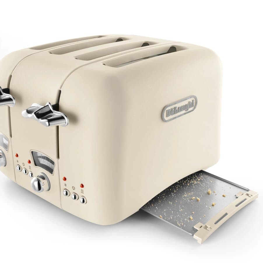 undefined, Argento Flora 4 slice Cream Toaster, undefined, Beige