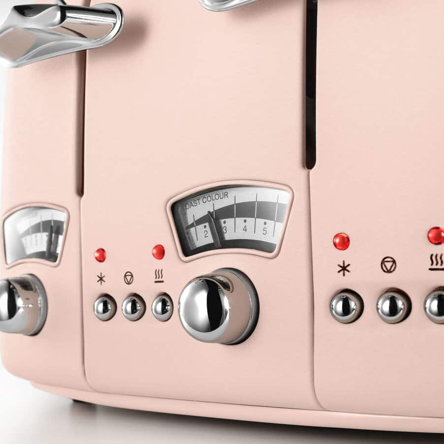 undefined, Argento Flora 4 slice Pink Toaster, undefined, Pink