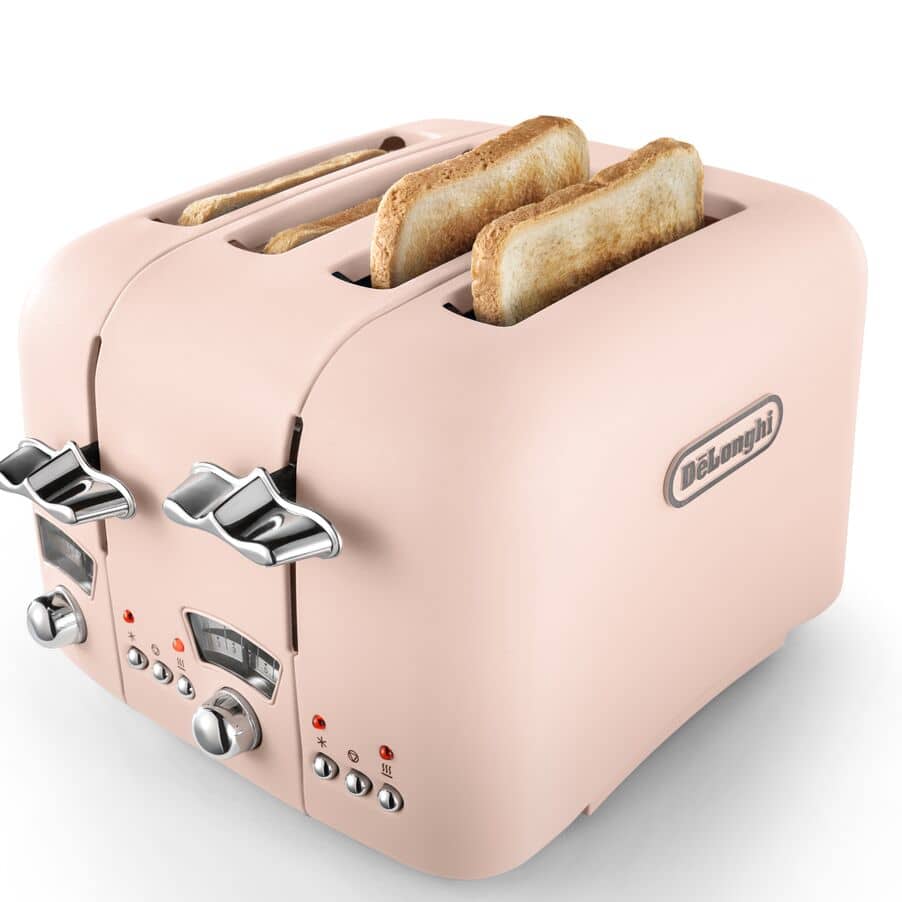 undefined, Argento Flora 4 slice Pink Toaster, undefined, Pink