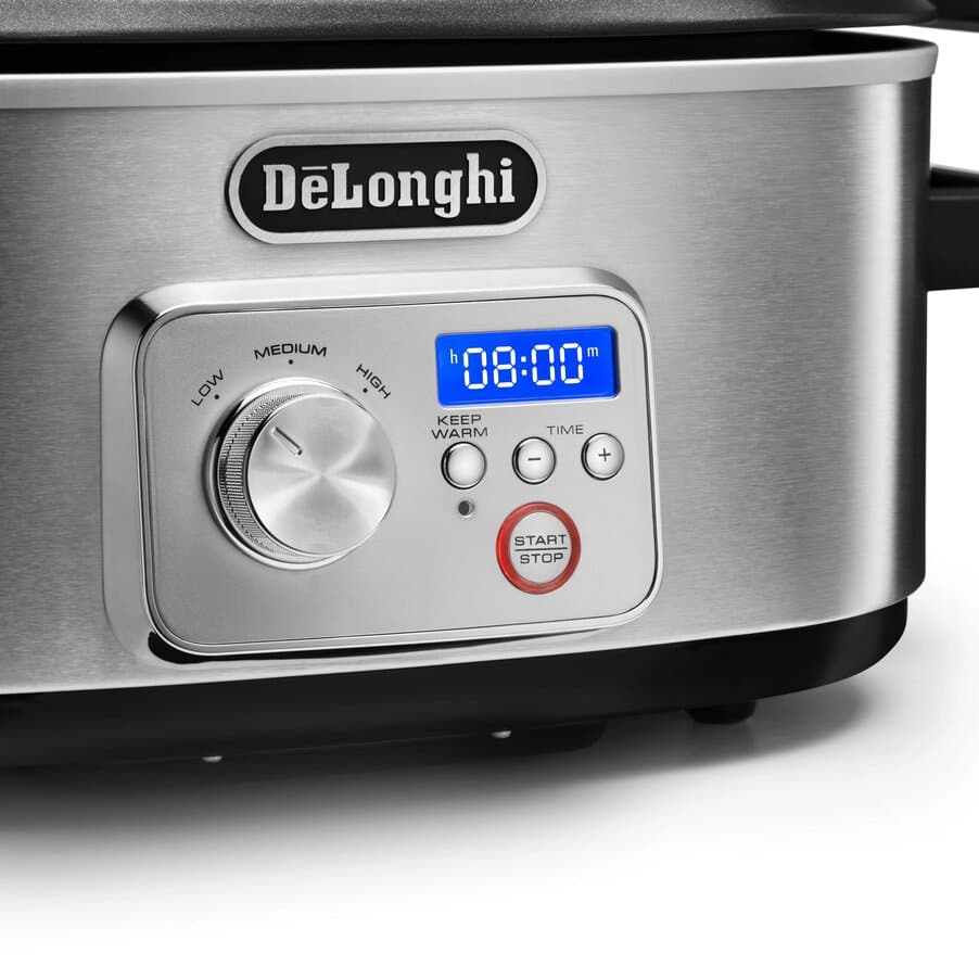 Slow cookers & Multi-Cookers, DeLonghi Livenza Programmable Slow Cooker with Stovetop-Safe Pot, undefined, Black