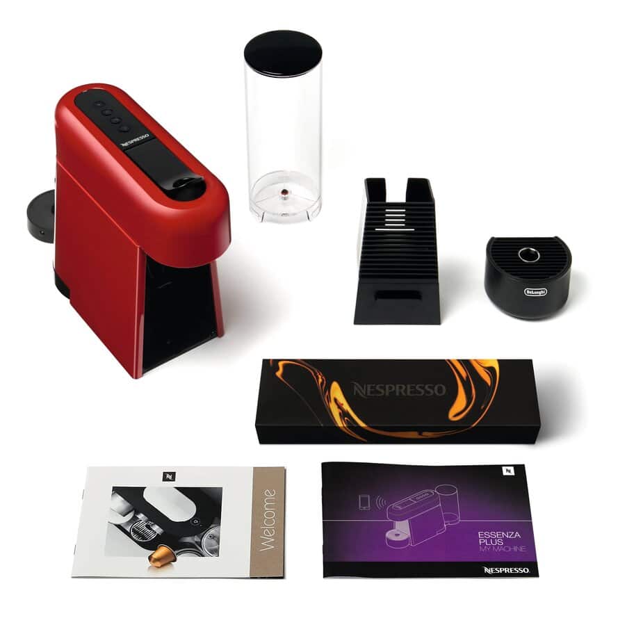 undefined, Nespresso Essenza Plus by De'Longhi, Shiny Red, undefined, Red
