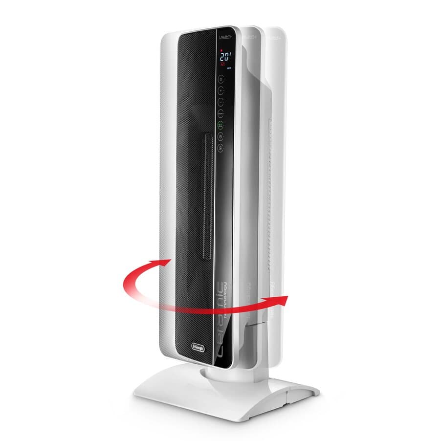 Tower ceramic fan heaters, 2400W Ceramic Tower Fan Heater with Silent Plus Function, undefined, White