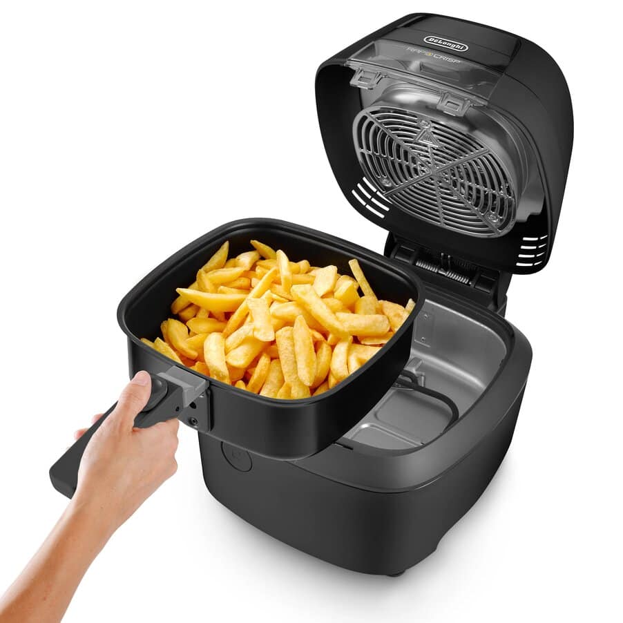 Idealfry, DeLonghi Rapid Crisp 4Qt Air Fryer, undefined, Black
