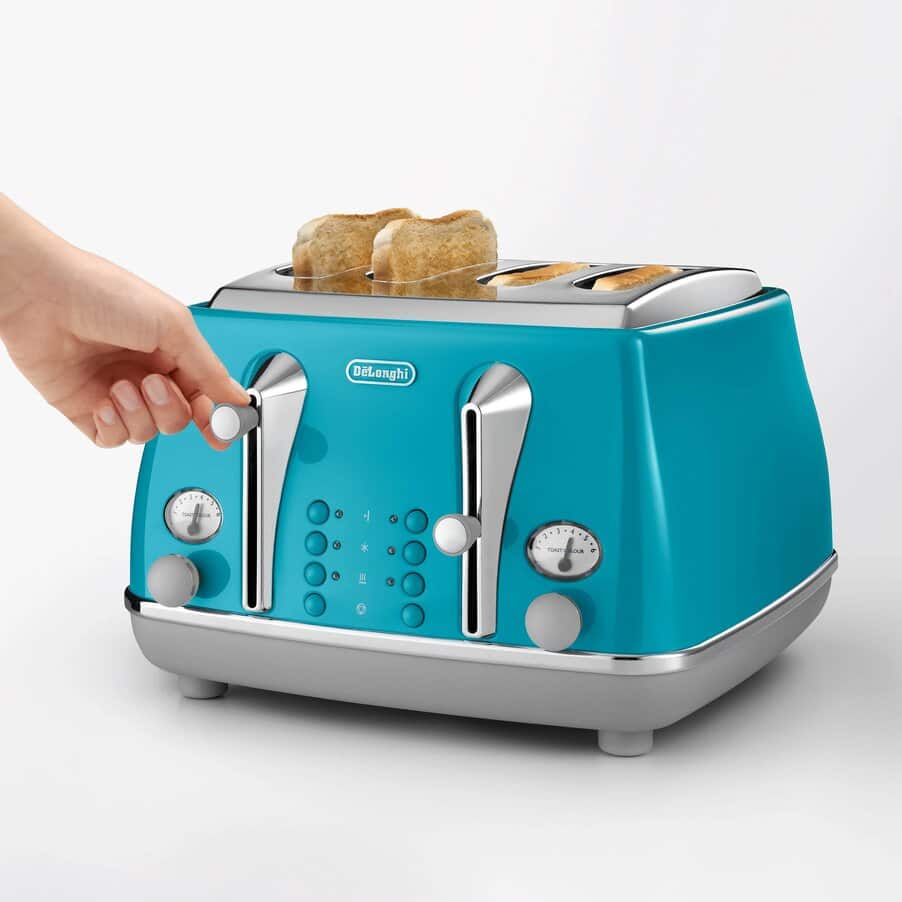 undefined, Icona Capitals 4 Slice Toaster Azure, undefined, Azure