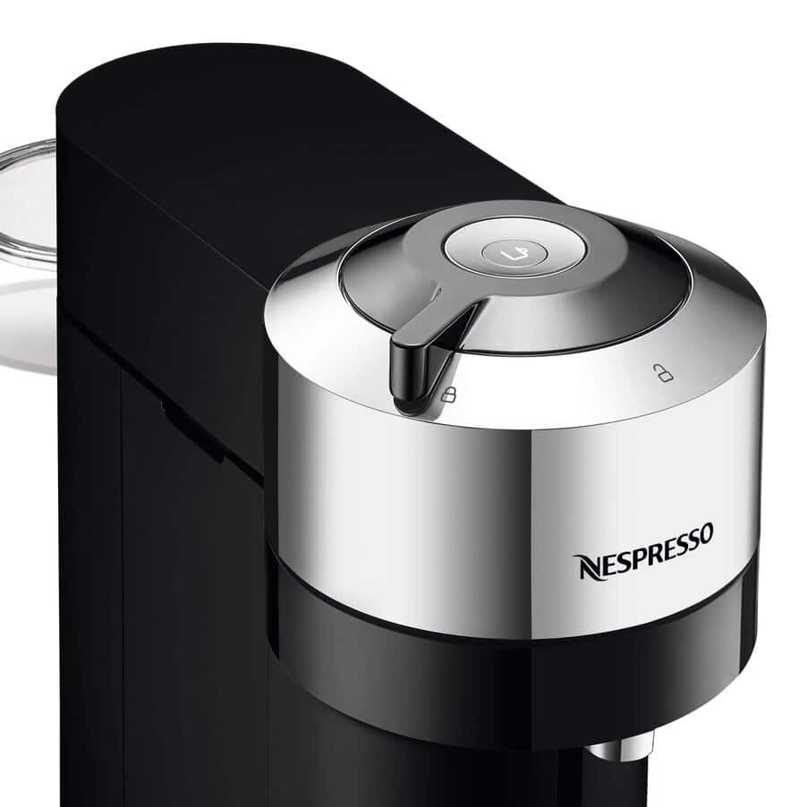 undefined, Nespresso Vertuo Next Deluxe Coffee and Espresso Maker by DeLonghi, Chrome, undefined, Black Chrome