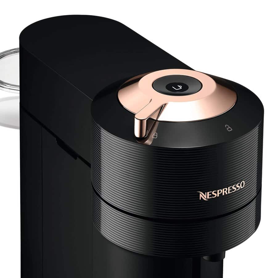 VertuoNext, Nespresso Vertuo Next Premium Coffee and Espresso Maker by DeLonghi, Black Rose Gold with Aeroccino Milk Frother, undefined, Black
