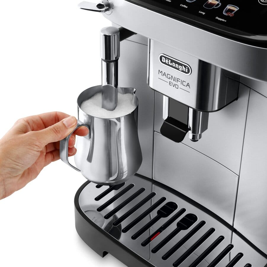 Magnifica Evo, Magnifica Evo Silver with Steam Wand Automatic Coffee Machine, undefined, Silver