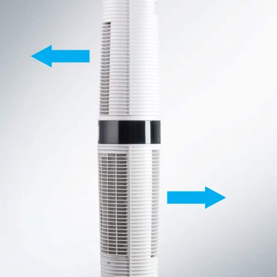Fans, 360° Dual Oscillating Tower Fan White, undefined, White