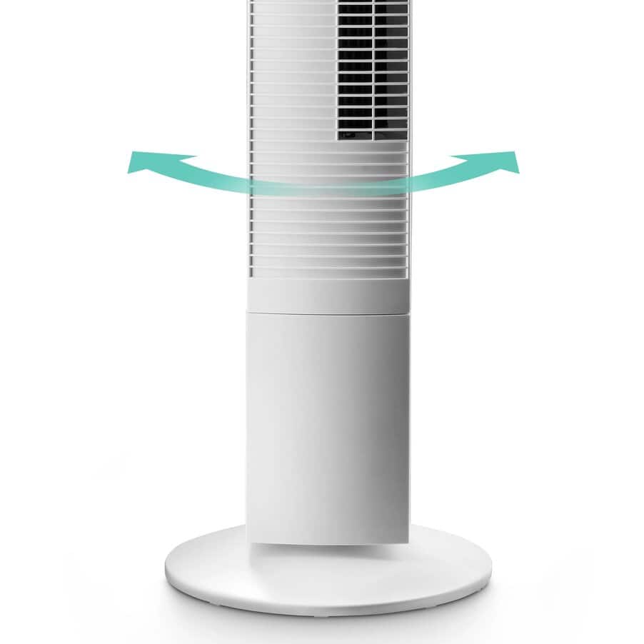 Fans, Oscillating Tower Fan White, undefined, Black