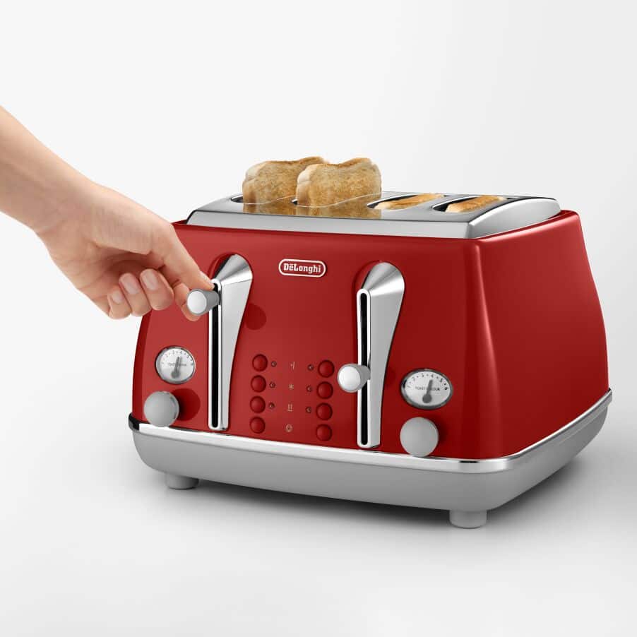 undefined, Icona Capitals 4 Slice Toaster Red, undefined, Red