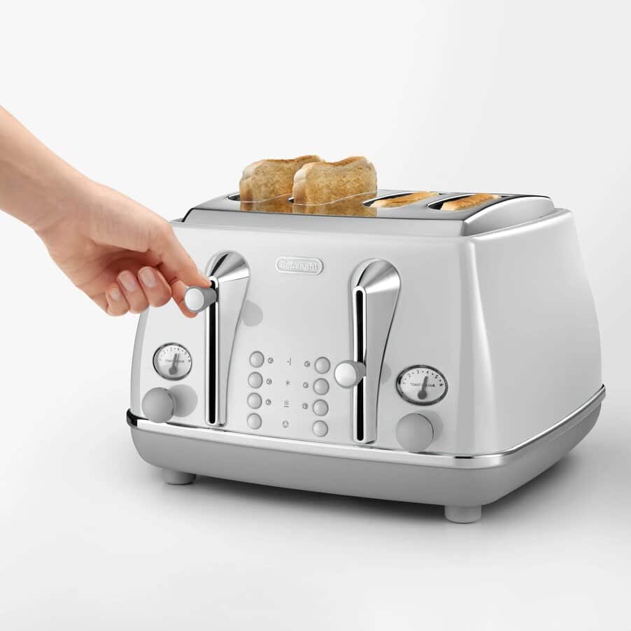 undefined, Icona Capitals 4 slice Toaster Sidney White, undefined, White