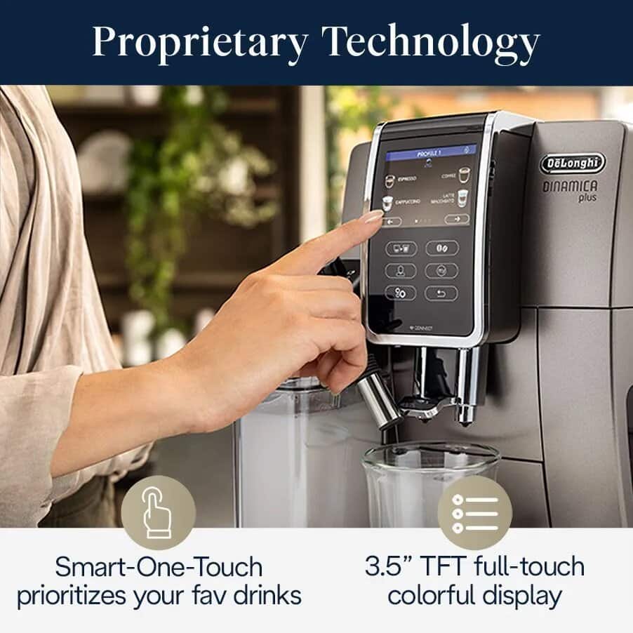 undefined, Dinamica Plus Espresso Machine, Connected, undefined, Titanium