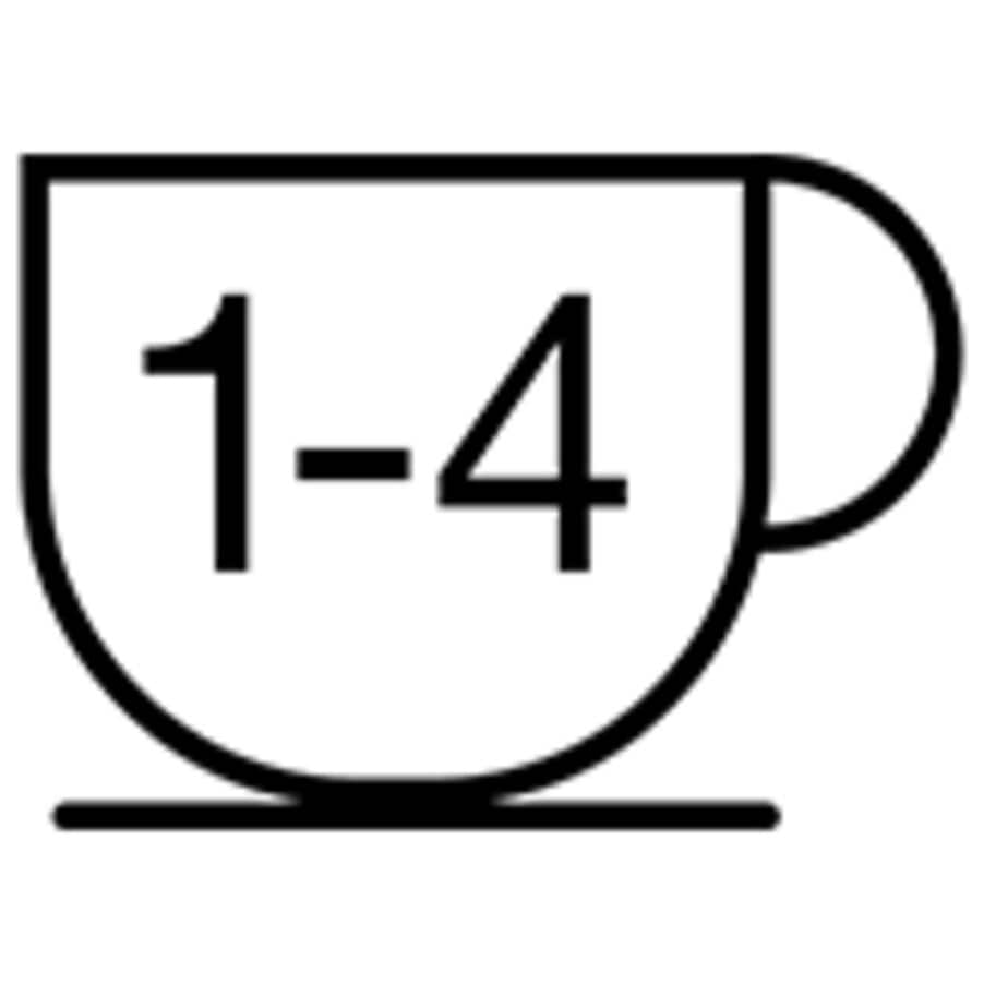 1-4 cups setting