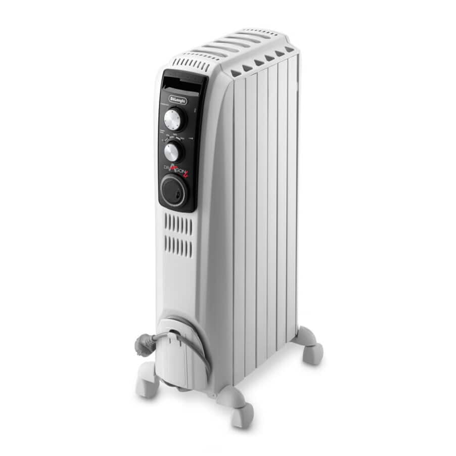 DeLonghi オイルヒーター TRD40615T 1500W ホワイト Dragon Radiant Full Room Heater with TOS TRD40615T-6A