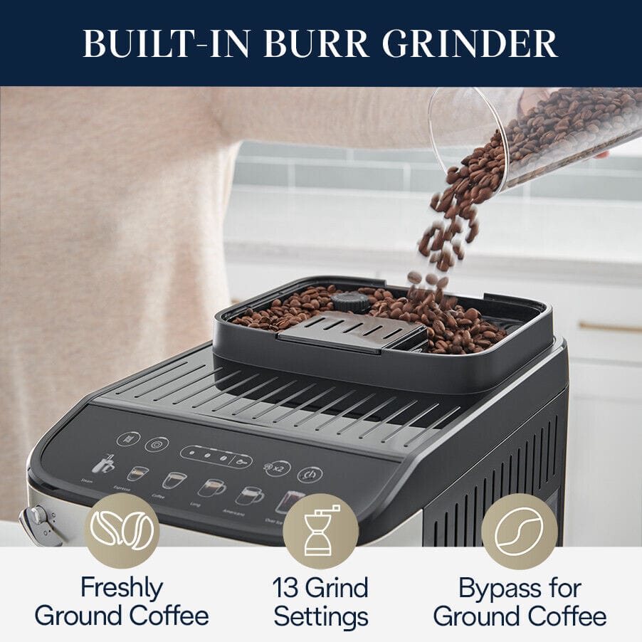 undefined, Magnifica Evo Fully Automatic Espresso Machine with Manual Milk Frothing, undefined, Silver