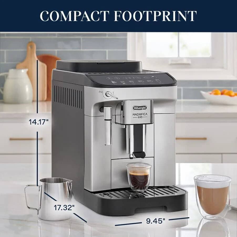 undefined, Magnifica Evo Fully Automatic Espresso Machine with Manual Milk Frothing, undefined, Silver