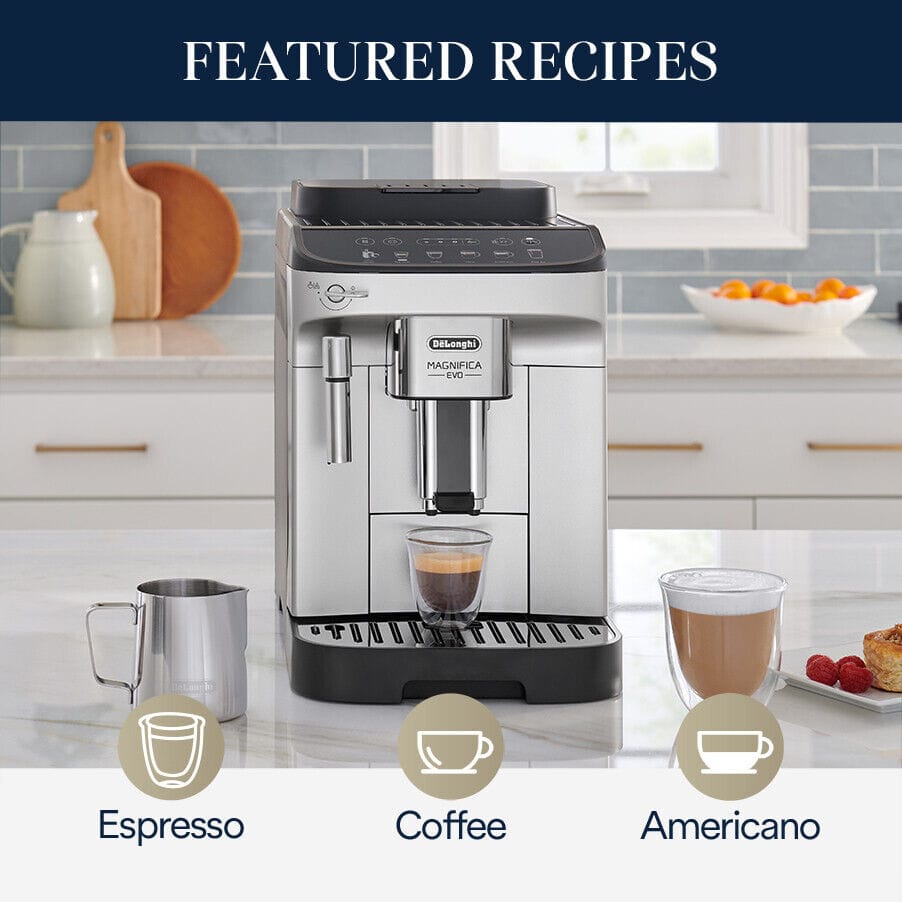 undefined, Magnifica Evo Fully Automatic Espresso Machine with Manual Milk Frothing, undefined, Silver