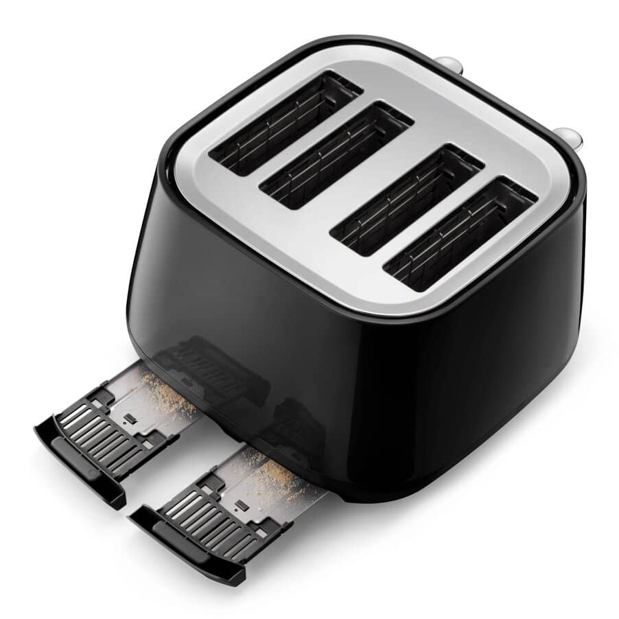 undefined, Eclettica 4 Slot Toaster - Bold Black, undefined, Black