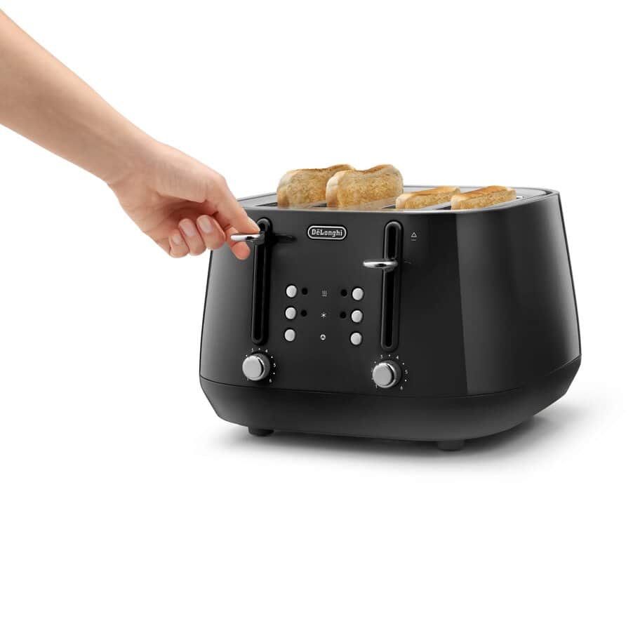 undefined, Eclettica 4 Slot Toaster - Bold Black, undefined, Black
