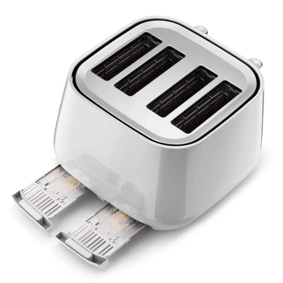 undefined, Eclettica 4 Slot Toaster - Whimsical White, undefined, White