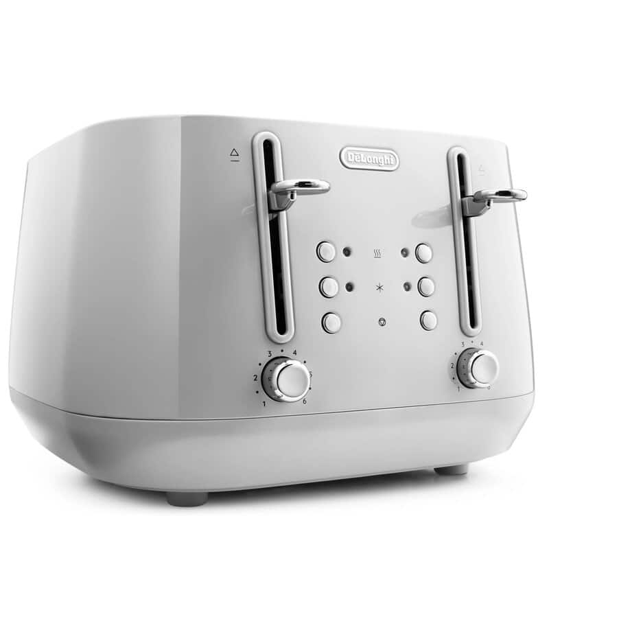 undefined, Eclettica 4 Slot Toaster - Whimsical White, undefined, White