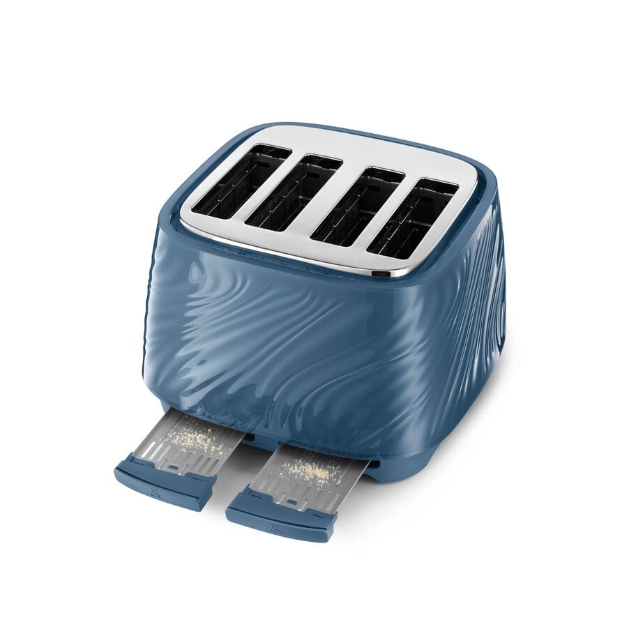 undefined, Ballerina Seta 4 Slot Toaster - Silk Blue, undefined, Blue