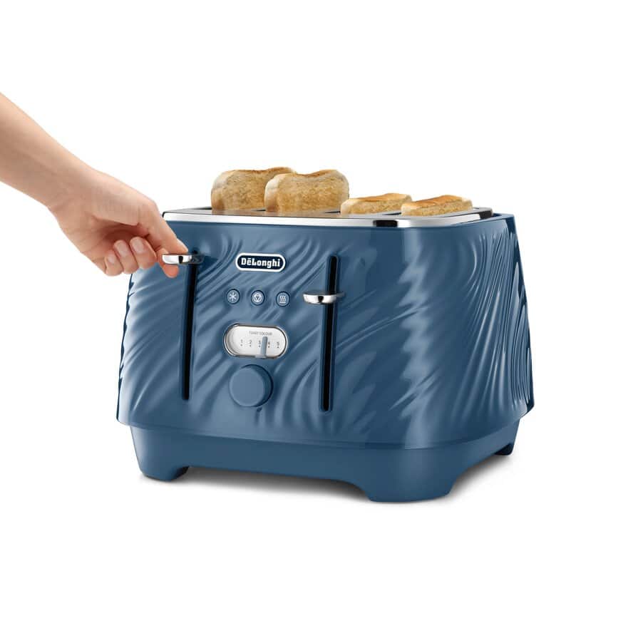 undefined, Ballerina Seta 4 Slot Toaster - Silk Blue, undefined, Blue
