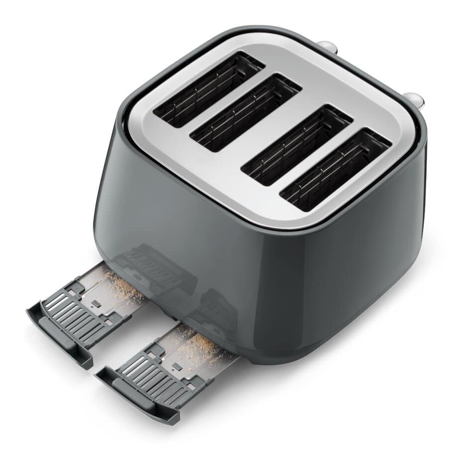 undefined, Eclettica 4 Slice Toaster Grey, undefined, Grey