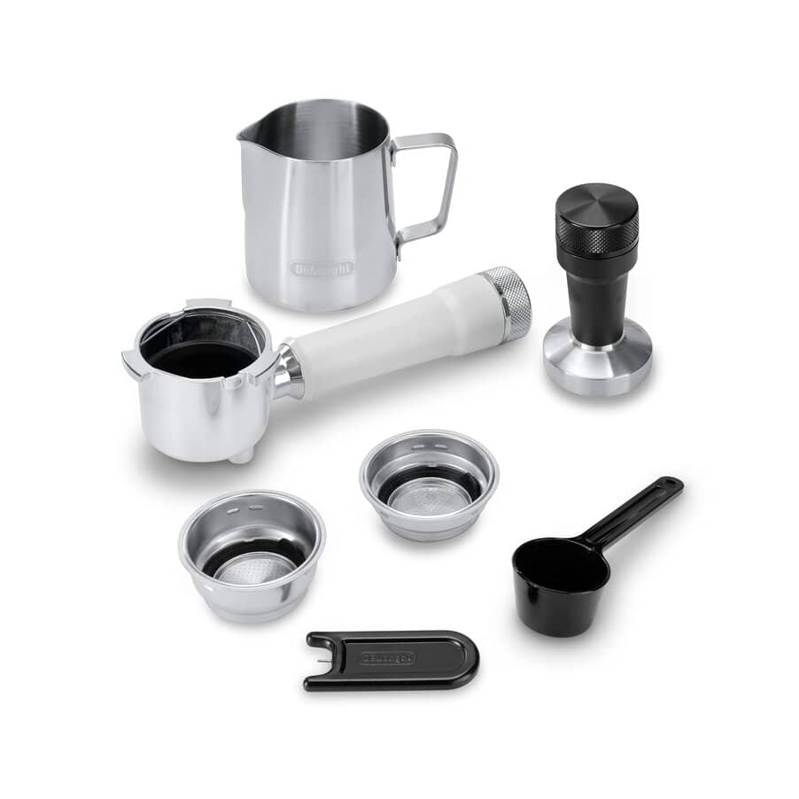 undefined, Dedica Duo | Manual Coffee Machine | White, undefined, White
