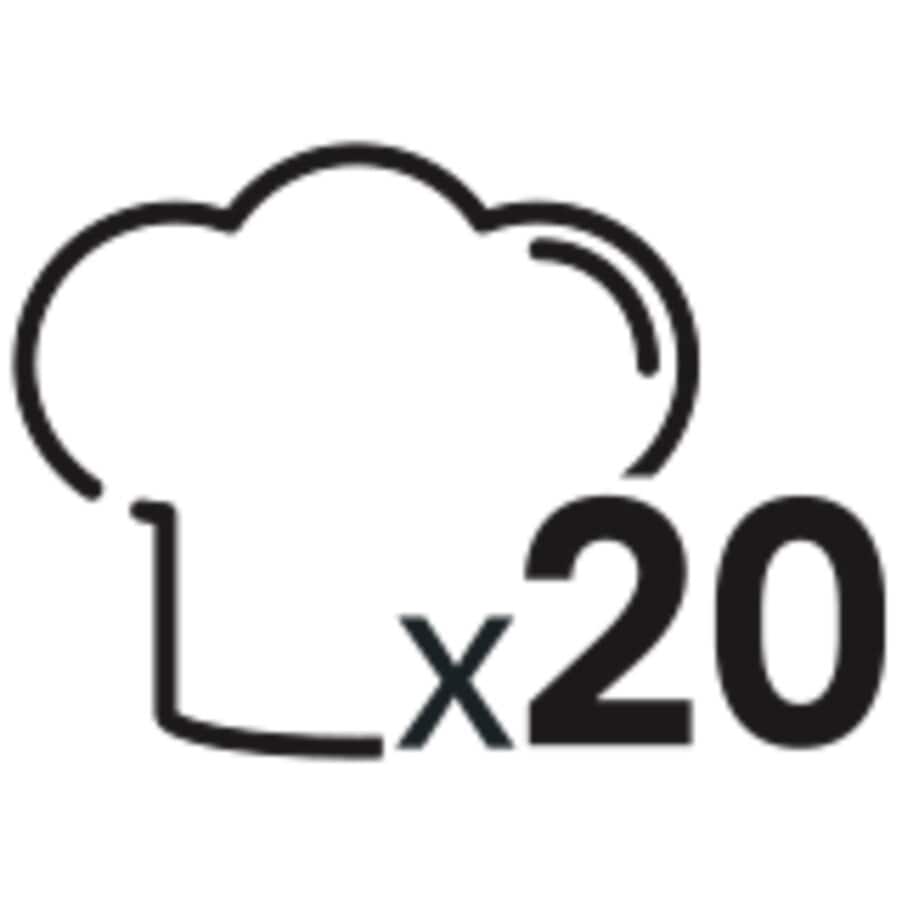 20 programas de cocción automáticos