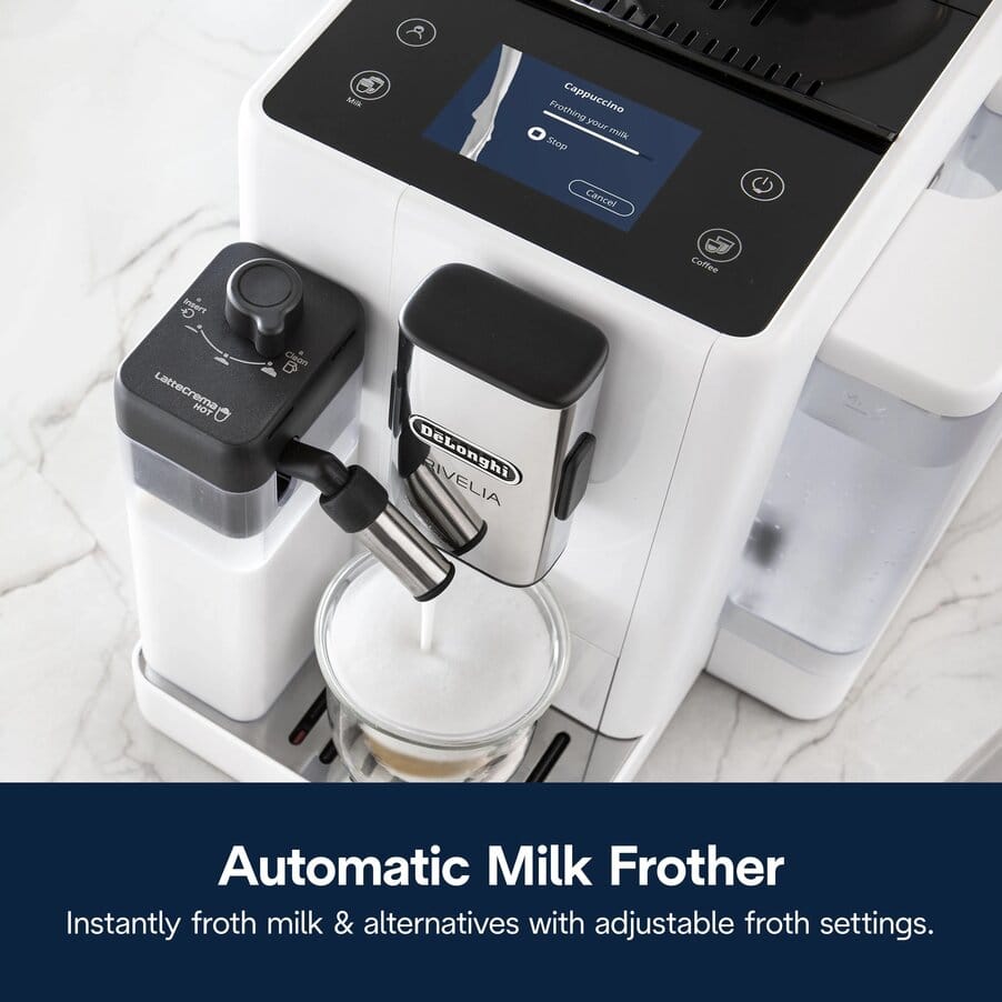 Rivelia, Rivelia Fully Automatic Espresso Machine, Arctic White, undefined, White