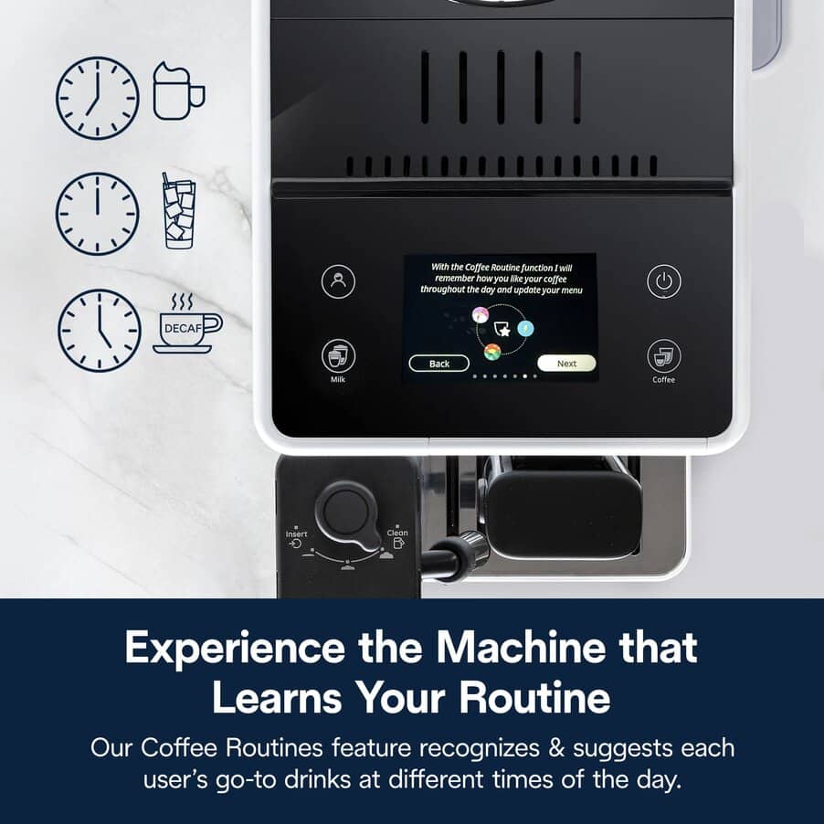 Rivelia, Rivelia Fully Automatic Espresso Machine, Arctic White, undefined, White