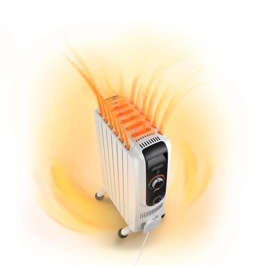 undefined, Dragon5 Easytronic 1500W Oil Column Heater with Electronic Thermostat, undefined, White