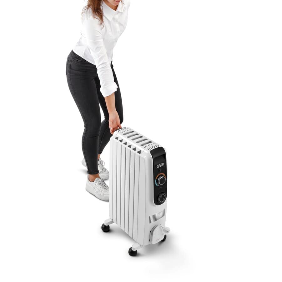 undefined, Dragon5 Easytronic 1500W Oil Column Heater with Electronic Thermostat, undefined, White