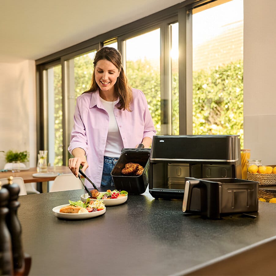 Healthy cooking with up to 90% less fat.