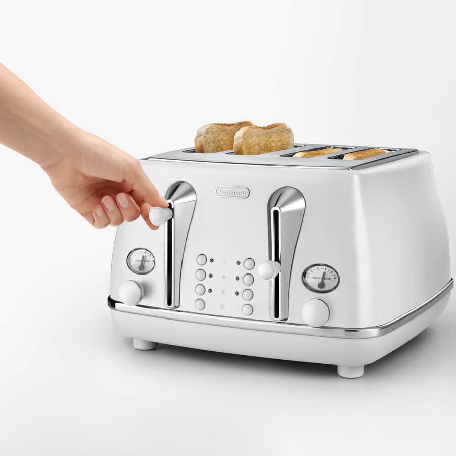 undefined, Icona Capitals 4 Slice Toaster White, undefined, White
