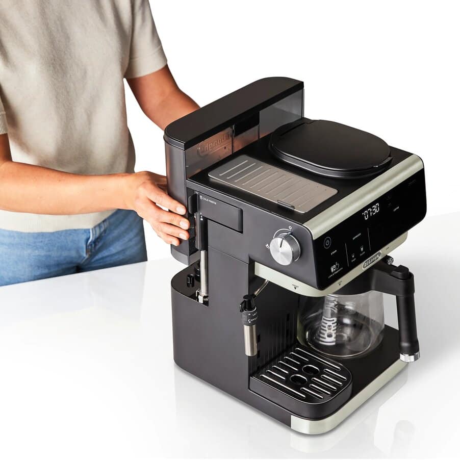 All-in-One Coffee Makers, All-In-One Combination Coffee and Espresso Machine, Black, undefined, Black