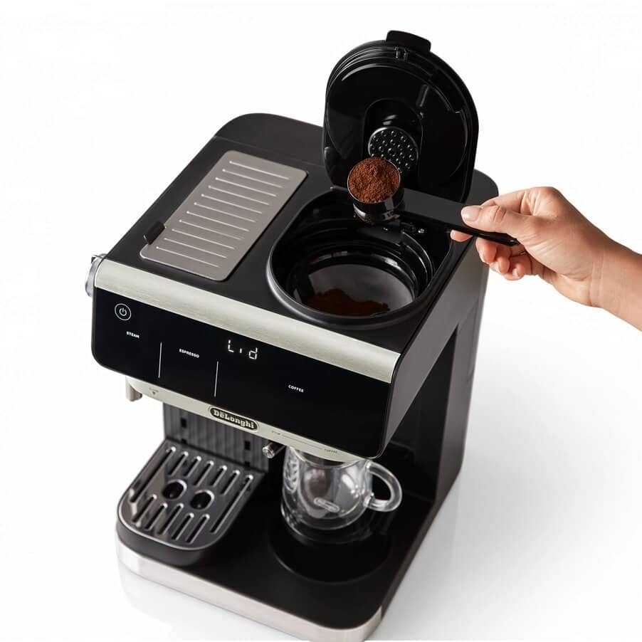 All-in-One Coffee Makers, All-In-One Combination Coffee and Espresso Machine, Black, undefined, Black