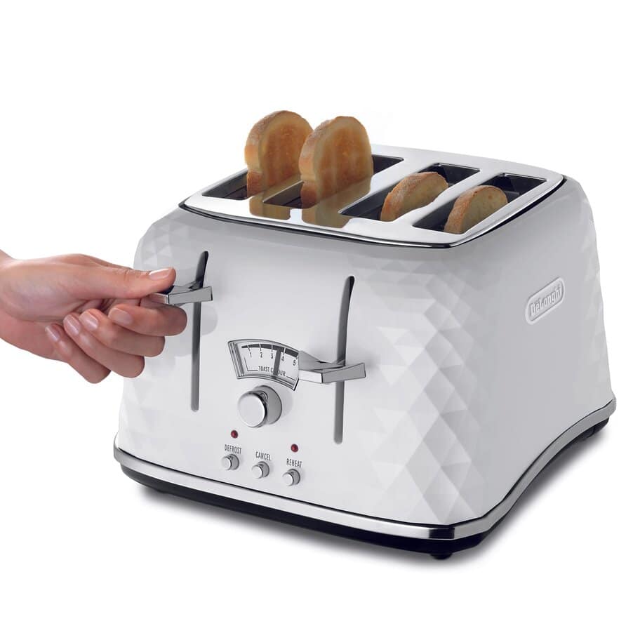 Brillante toasters, Brillante 4 slice White Toaster, undefined, White