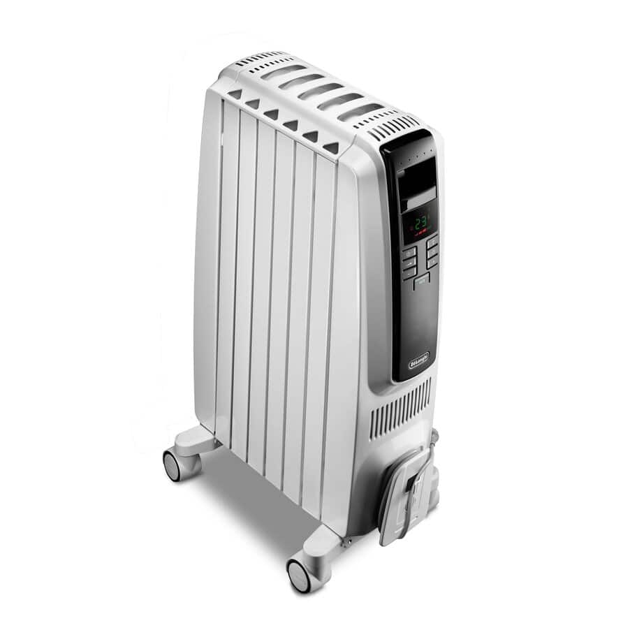 Radiator Space Heater, DeLonghi Dragon Digital Full Room Radiant Heater, undefined, White