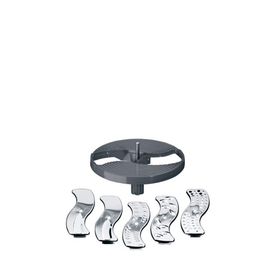 Stainless steel inserts: grating, slicing, shredding